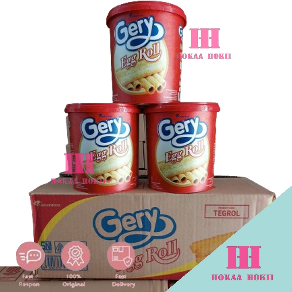 

Gery Wafer Egg Roll 1 Dus isi 6 pcs x 210g