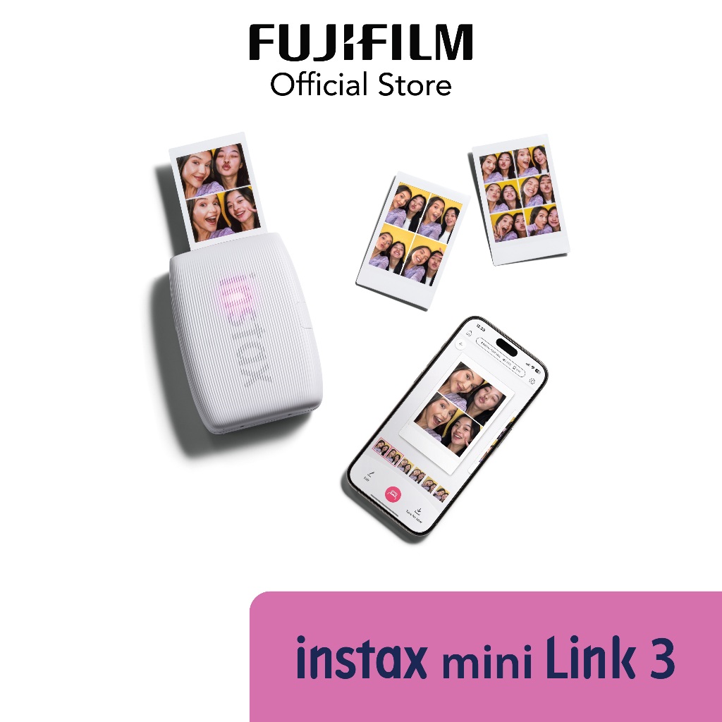 FUJIFILM Instax Mini Link 3 Printer Foto cetak foto dari Smartphone dengan foto ukuran Instax Mini