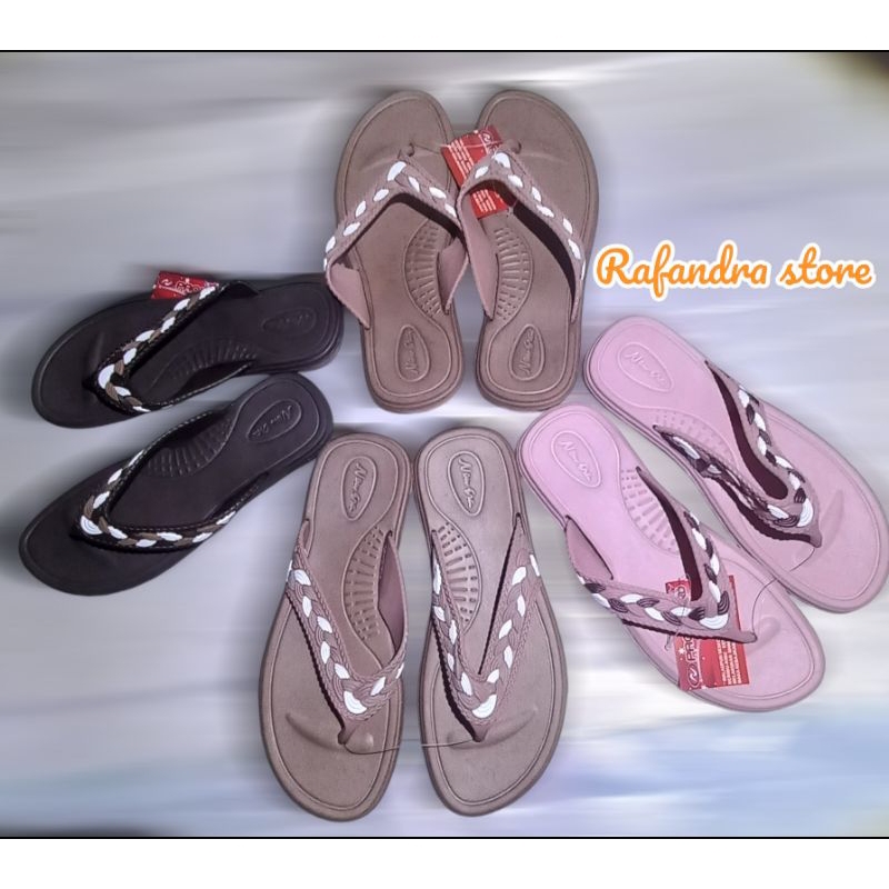 New era sandal jepit wanita tali kepang ringan dan empuk