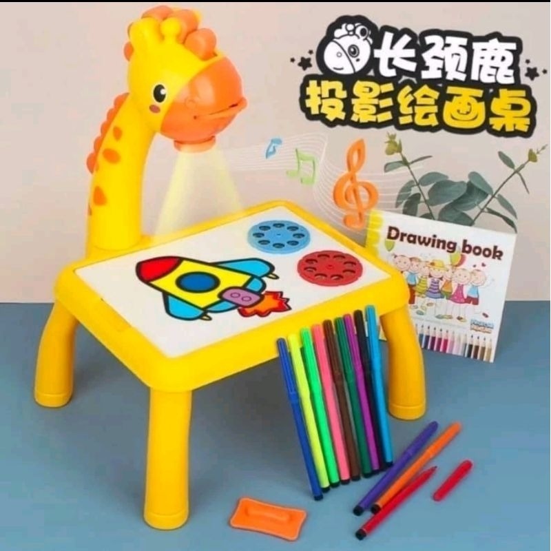 Mainan Edukasi Anak Meja proyektor/ Meja Belajar Proyektor / meja gambar berwarnai / SS 1555
