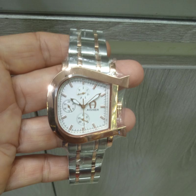 JAM TANGAN WANITA AIGNER VARESE PREMIUM SUPER MIRROR CHRONO TGL & HARI
