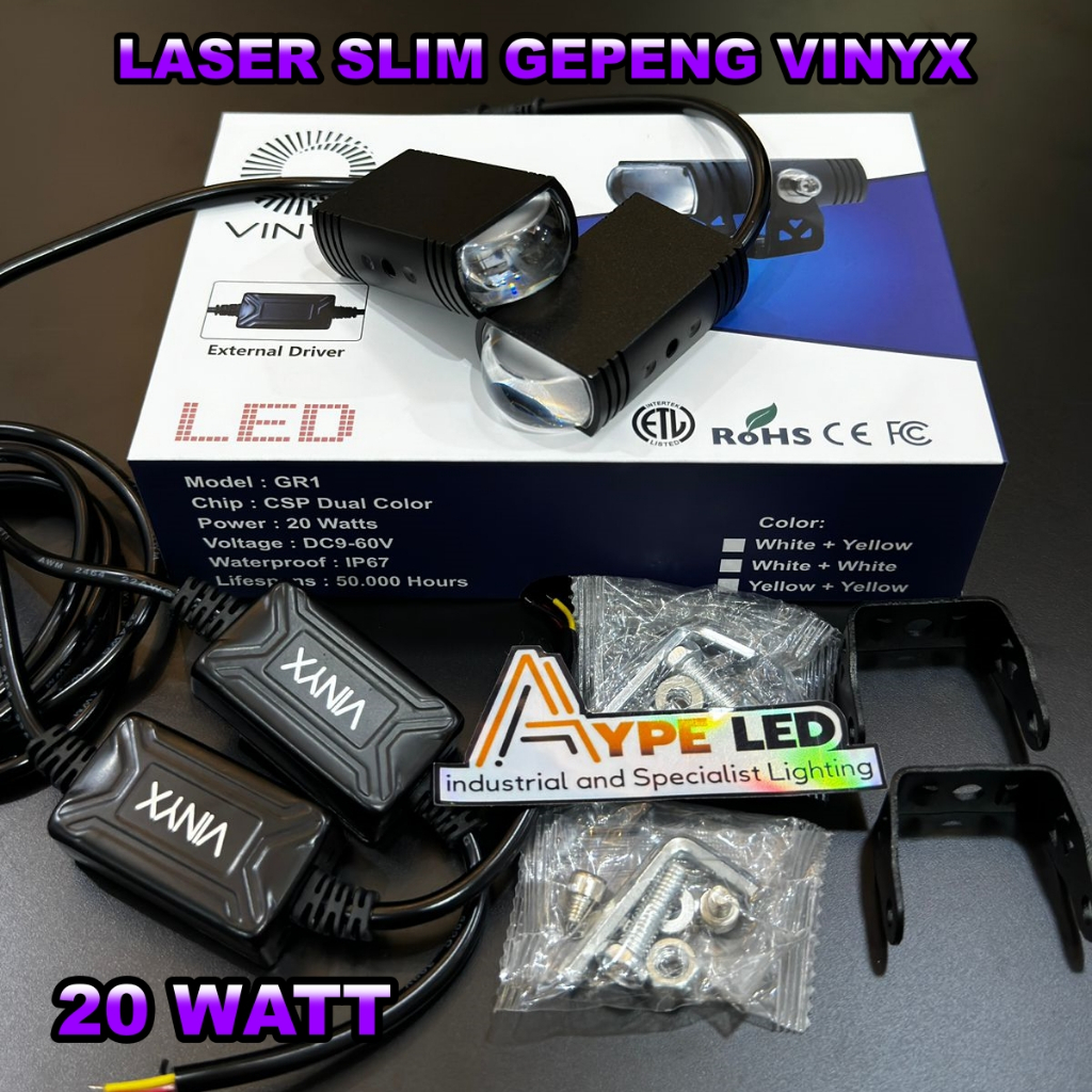 ORIGINAL LAMPU TEMBAK VINYX SLIM GR1 D2 MINI SLIM DRIVER EXTERNAL SOROT LED LASER GUN 20 WATTT 2 WAR