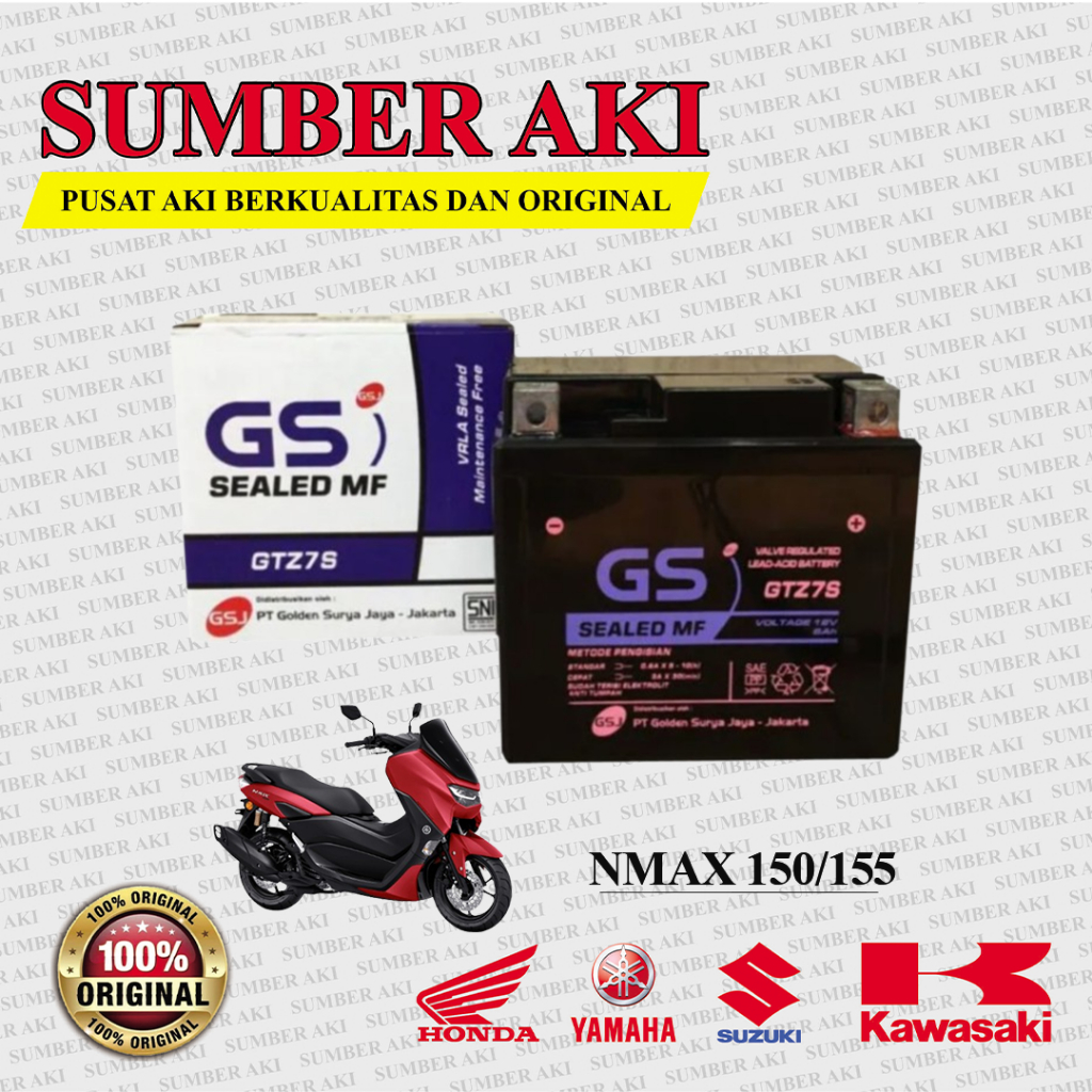 Aki Motor NMAX GTZ7S Aki Kering