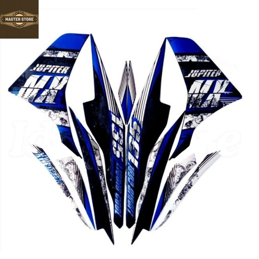 Stiker Striping Motor Yamaha Jupiter MX 2013 Biru Lis Les Body Jupiter MX 2013 Berkualitas