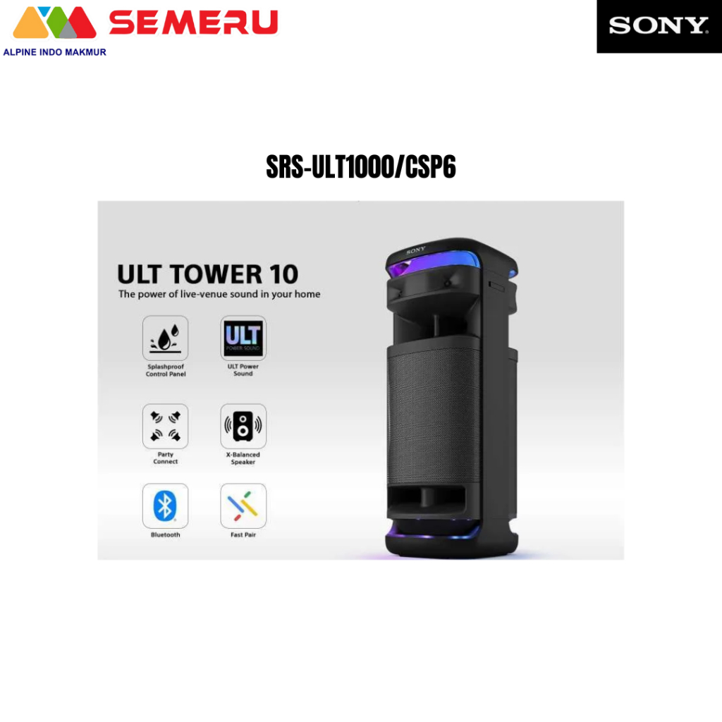 SONY ULT TOWER 10 DISCLESS HOME AUDIO SYSTEM SRS-ULT1000/CSP6