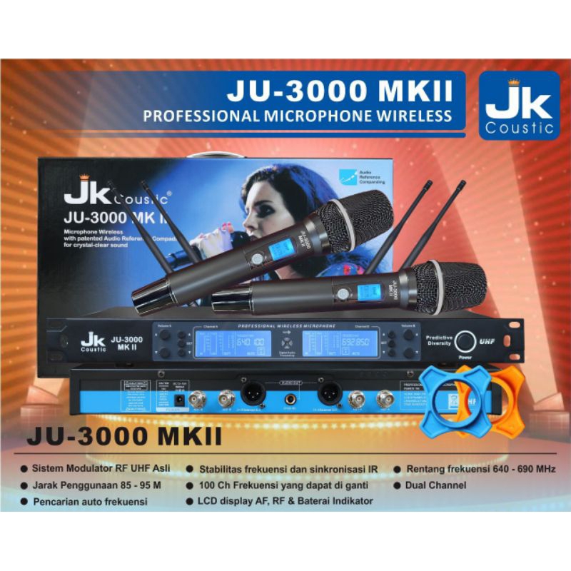 MICROPHONE WIRELESS JK COUSTIC JU 3000 MK II / JU3000MKII / JU-3000-MKII