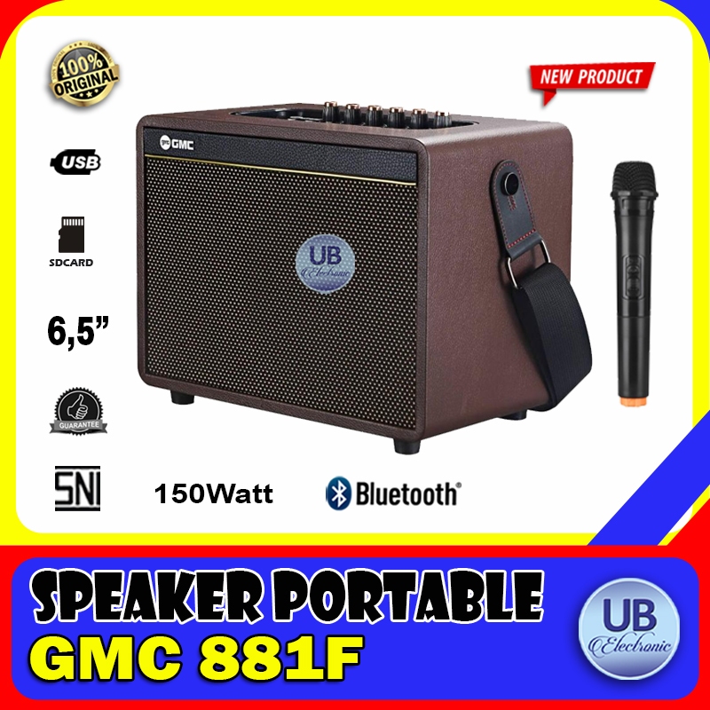 Speaker Portable Multimedia GMC 881F 6,5 Inch Bluetooth
