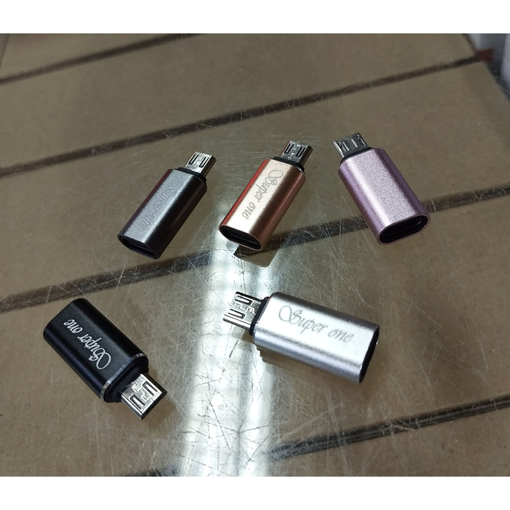 KONVERTER KONEKTOR TYPE-C TO MICRO USB PENYAMBUNG KABEL TYPE C TO MICRO BAHAN METAL