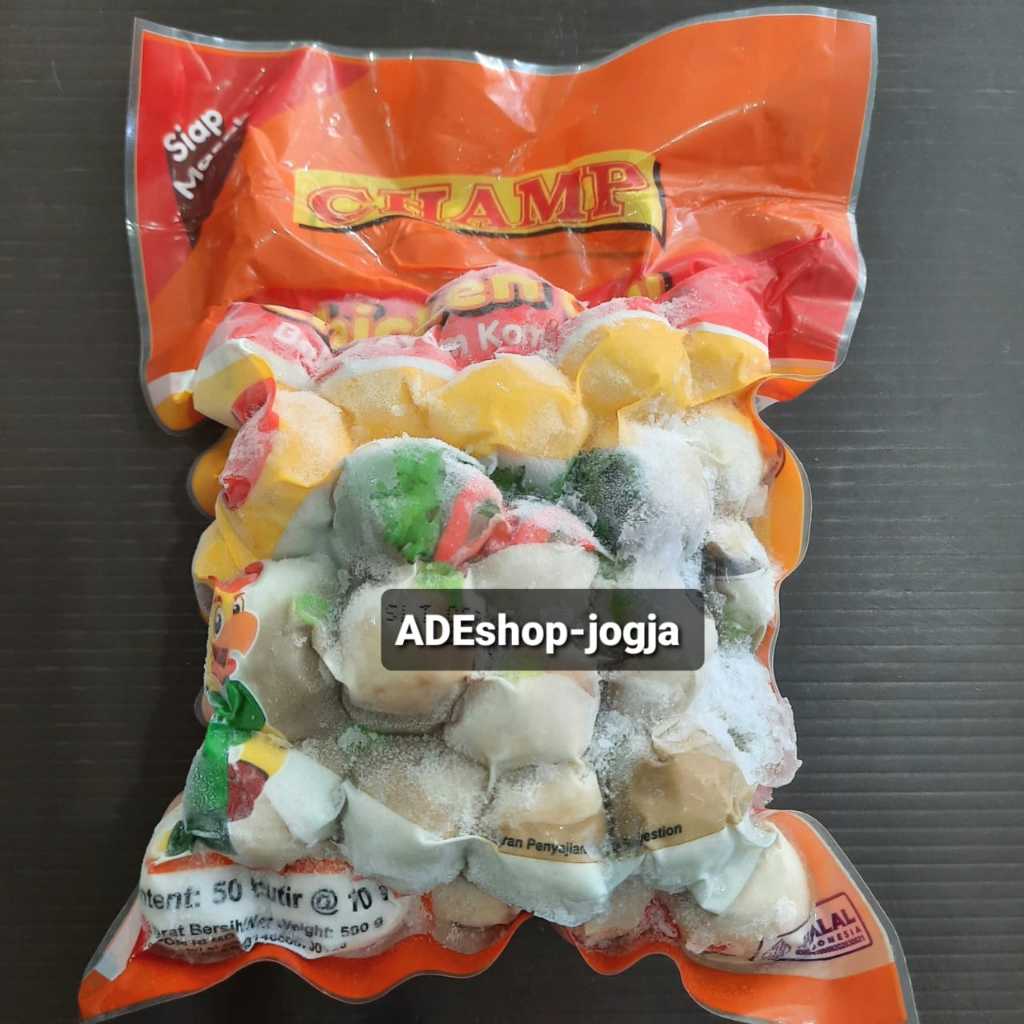 

baso ayam champ 500 gr isi 50 bakso chicken ball