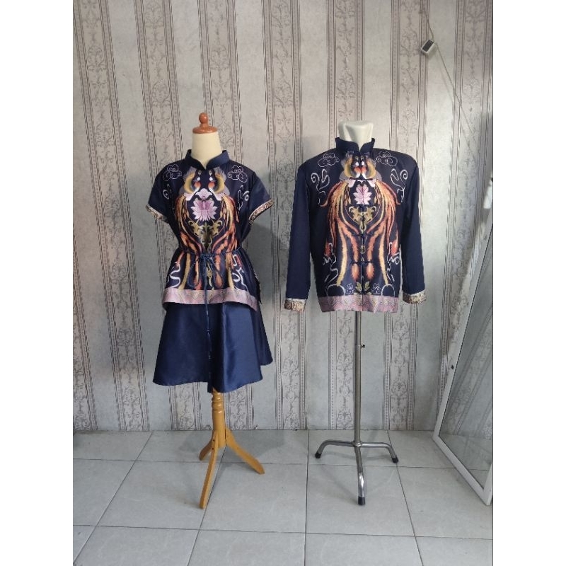 dress cheongsam dan kemeja cheongsam couple / baju China