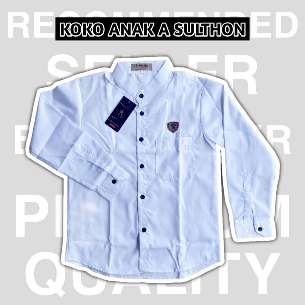 Koko Anak A Sulthon / Koko Anak Laki Laki Terbaru / Koko Putih Anak / Baju Koko Anak Laki Laki / Baj