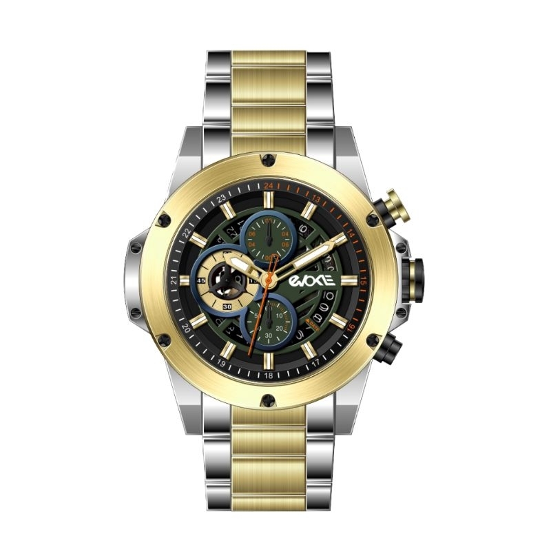 Jam Tangan Pria EVOKE EV5002MA15-3GSV Chronograph