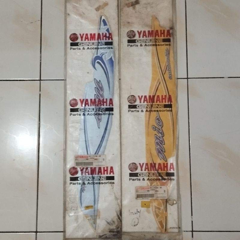 grafik graphic grapik sticer stiker sticker striping body yamaha mio sporty lama old kuning biru tel