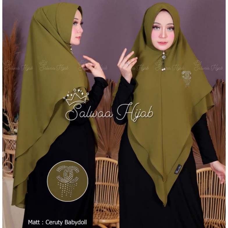 TERBARU KHIMAR 2 LAYER JUMBO LANCIP CERUTY BABYDOLL/KHIMAR SYAR'I 2 LAYAR