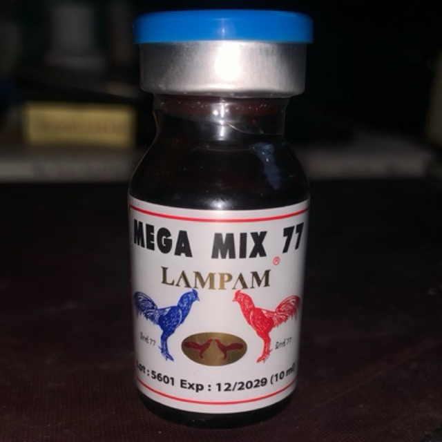 DOPING AYAM LAMPAM MEGA MIX 77 ORIGINAL IMPORT THAILAND HOLOGRAM EMAS 10 ml