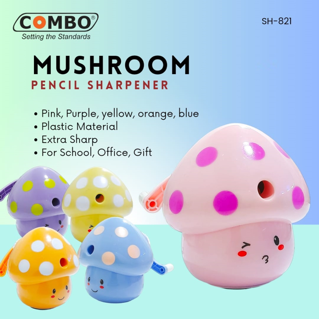 

Serutan Pensil Putar Lucu / Table Mechanical Sharpener SH-821 / Penyerut Pensil / Rautan Pensil Meja Cute Mushroom
