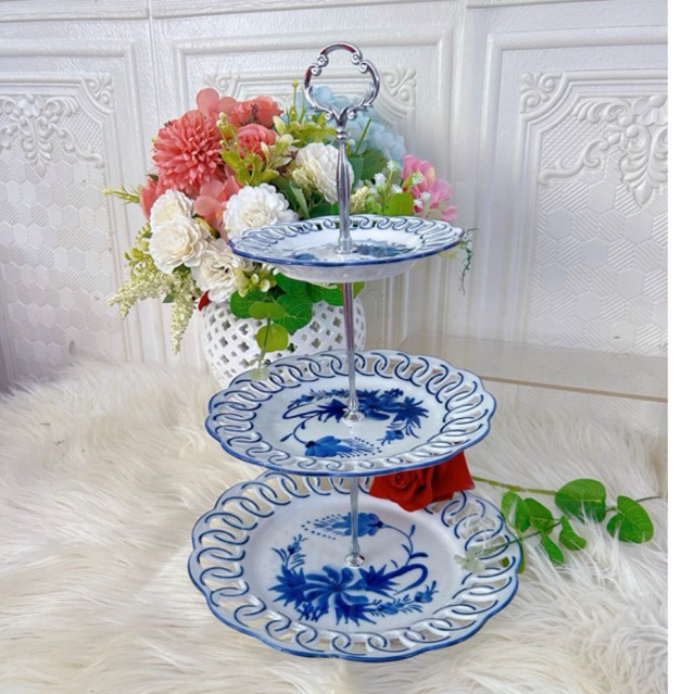 Tier susun/piring susun /piring kue susun 3