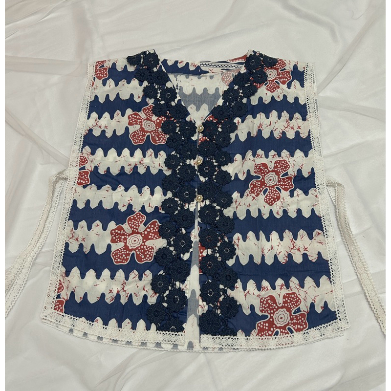 vest batik/outer batik/outer kerja/semi formal