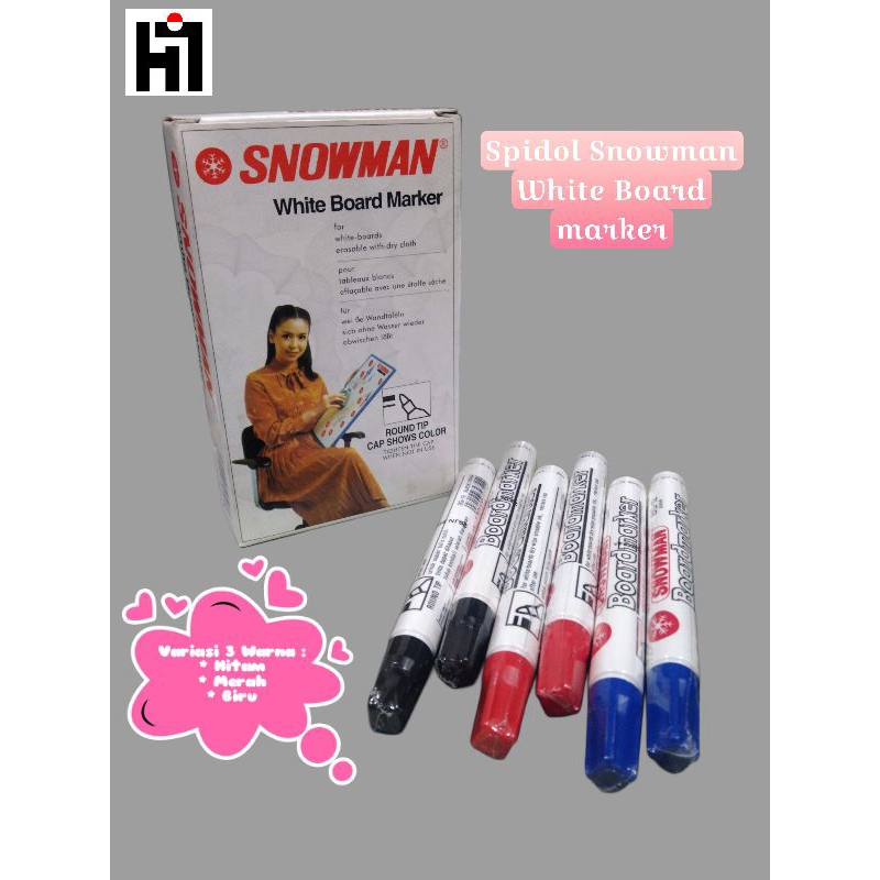 

Spidol Snowman White Board BG - 12 / pcs