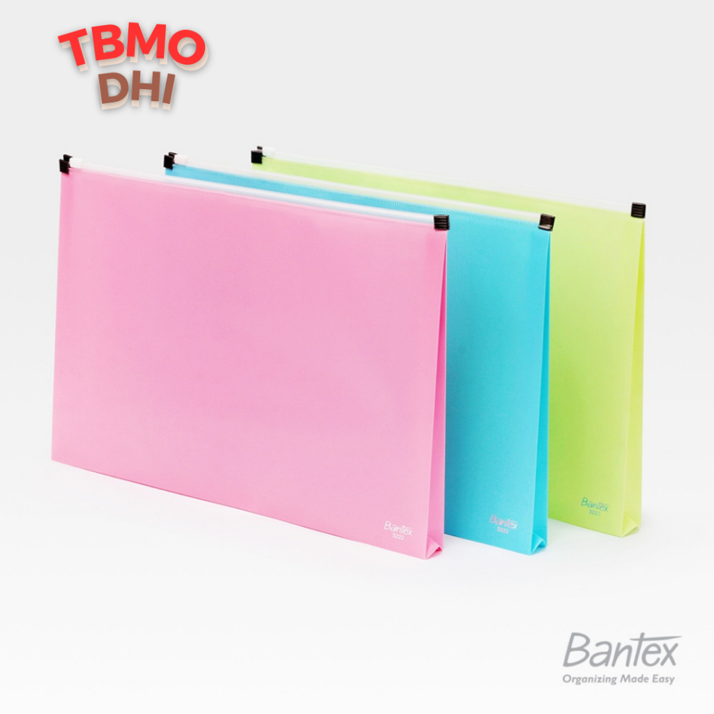 

Ecer 1Pcs Bantex Zipper Document Map Plastik Folder F4 3222