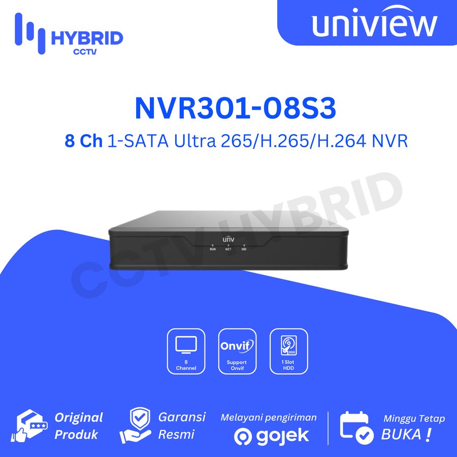 Uniview NVR301-08S3 Nvr 8 Channel Onvif