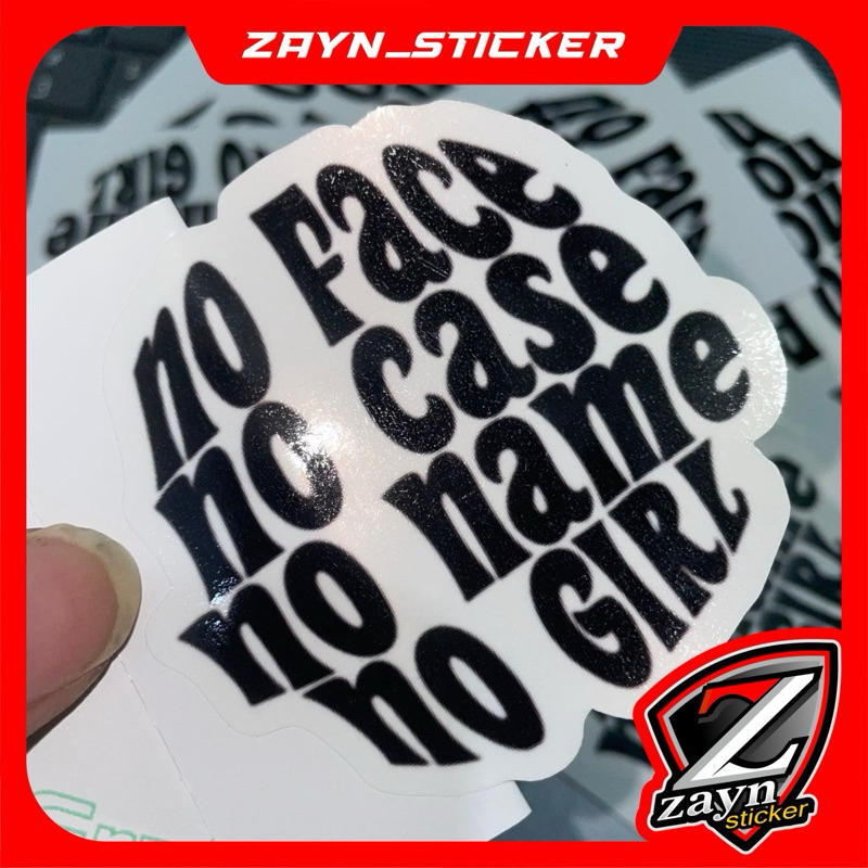 

sticker no face no case noname no girl #033