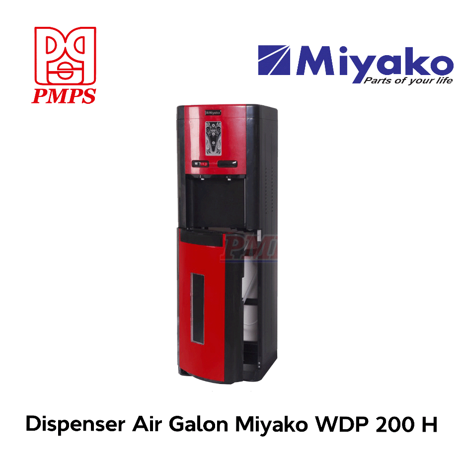 Miyako Dispenser Air Galon  Bawah WDP 200 H 2 Kran Panas dan Normal Tangki Stainless