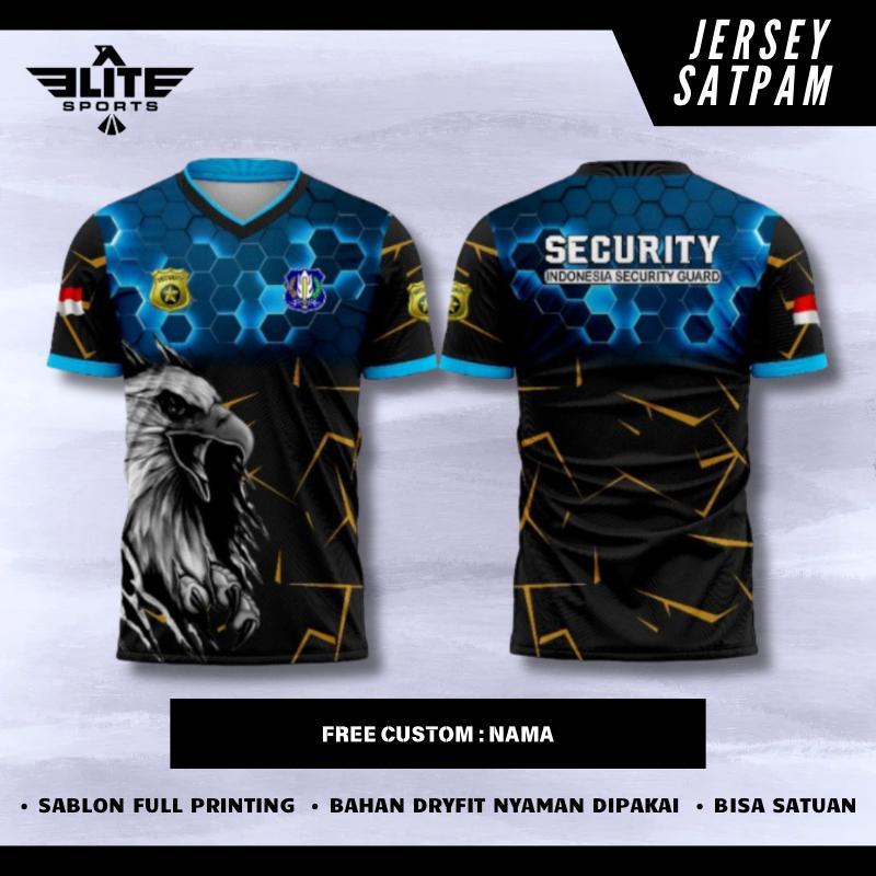 JERSEY SATPAM TERBARU /JERSEY KAOS SECURITY HITAM /SERAGAM SATPAM HITAM / KAOS SECURITY PENDEK