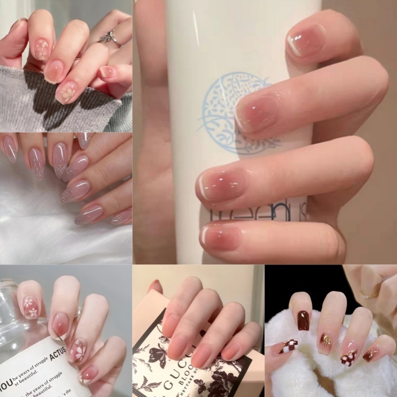 Fake Nails Kuku Palsu Kuku Palsu Pengantin Fake Nails Premium Kuku Palsu + Lem