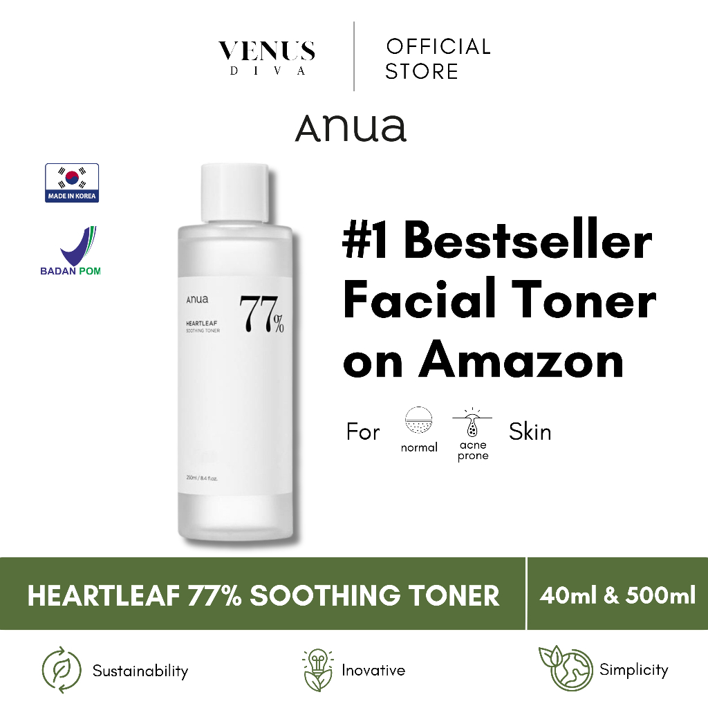 ANUA Heartleaf 77% Soothing Toner 40ml Anua 77% Toner Anua Toner 77 Anua Soothing Toner Wajah Hidras