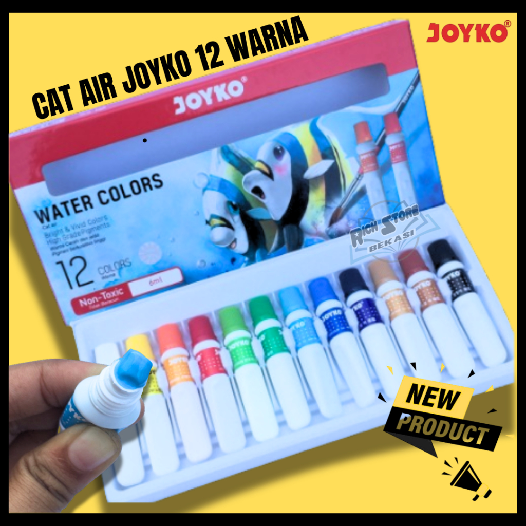 

CAT AIR MERK JOYKO SATU SET 12 WARNA 6 ML