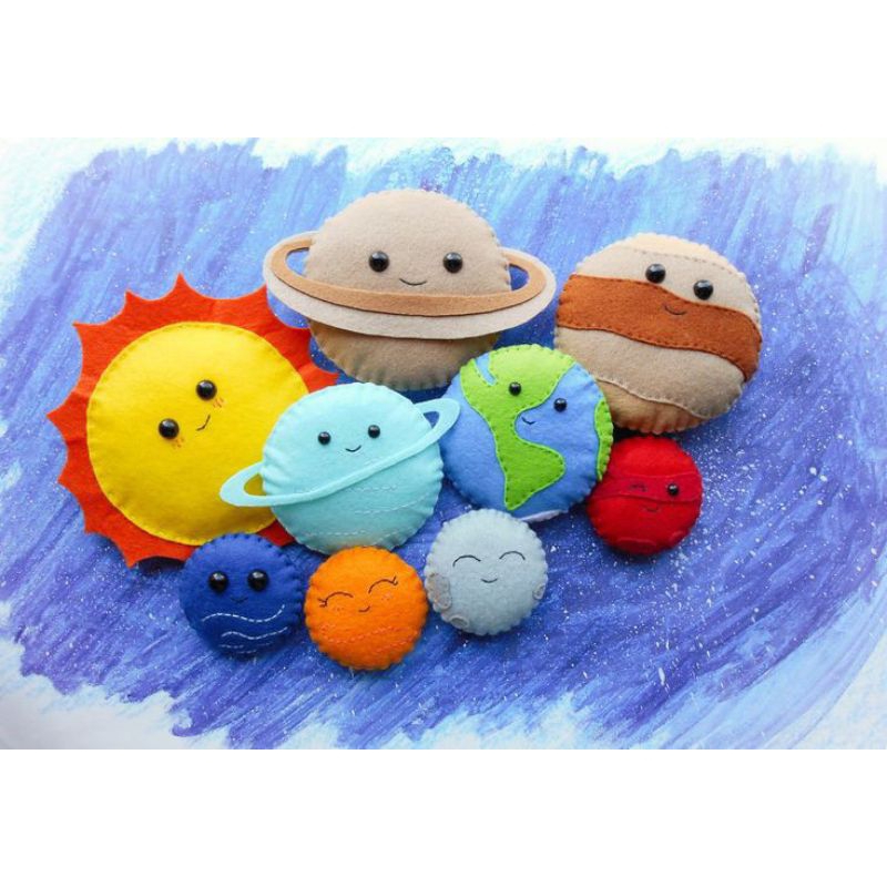 Mainan edukasi anak tata surya mainan edukasi solar system planet flanel