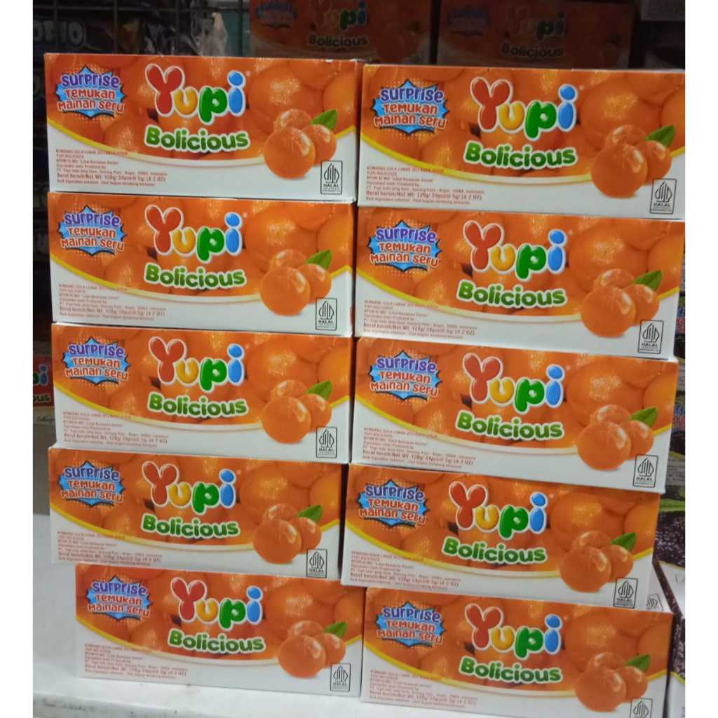 

YUPI BOLICIOUS 24 sachet JERUK MANDARIN per box