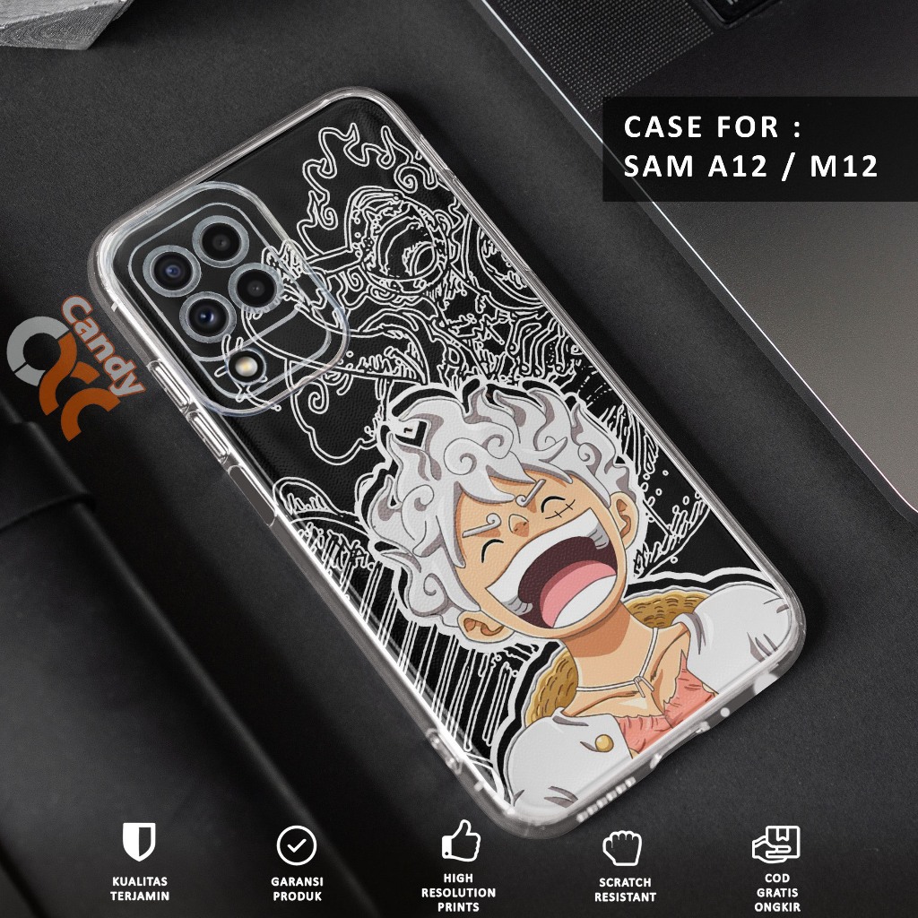 Case SAMSUNG A12 - Casing SAMSUNG M12 Motif OP GEAR 5 - Softcase Premium Fourside - Bening Transpara