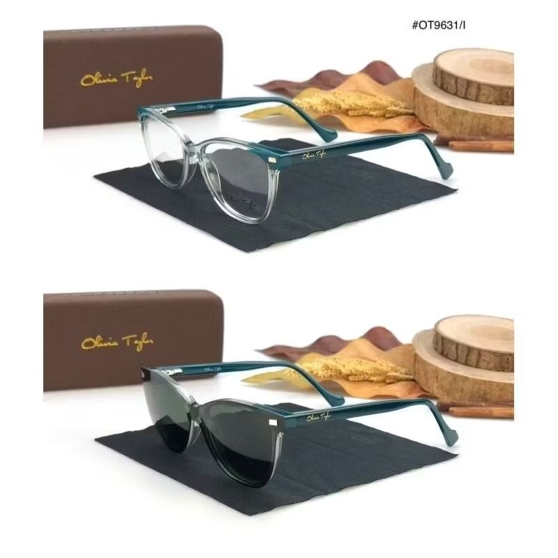 Frame Kacamata Clip On Wanita Semi Cat Eye