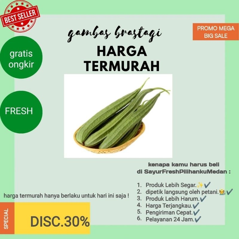 

sayur gambas/sayur oyong Brastagi termurah dipanen langsung oleh petani | siap kirim gratis ongkir