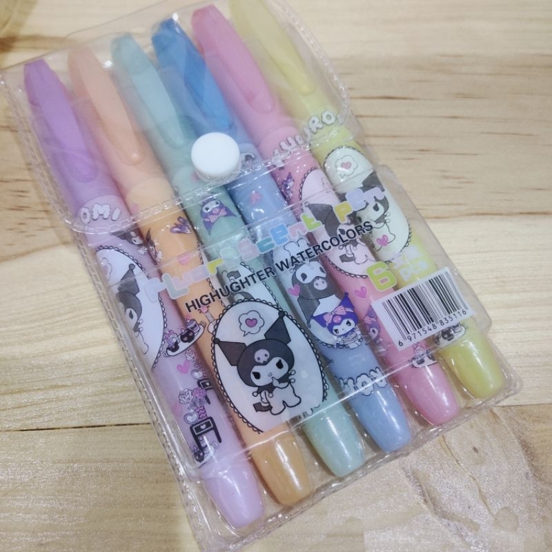 

[COD] 1 Pack isi 6 pcs stabilo / Highlighter Kuromi