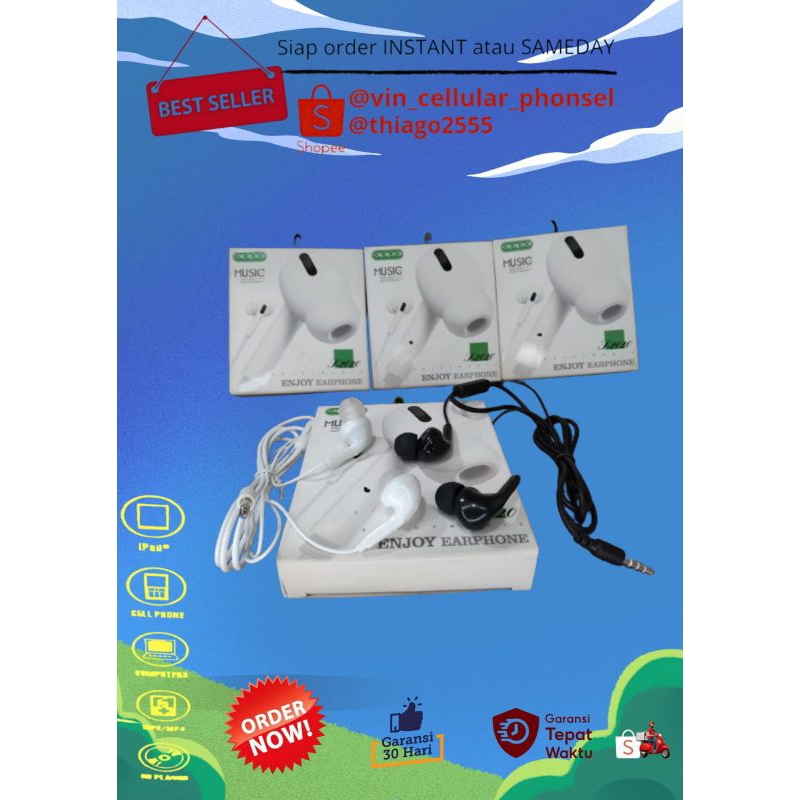 Stereo Headset Oppo A53 Henset Superbass Oppo A54 Hedset Oppo A18 A38 A58 A12 F9/F7/F5/A1K Headset O