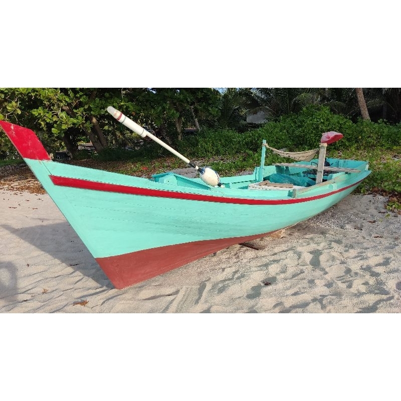 Kapal Perahu Nelayan Wood Kayu 6M X 1.4 Sangat Jarang Pakai Mulus Sangat Terawat Kayu Pilihan Boat M