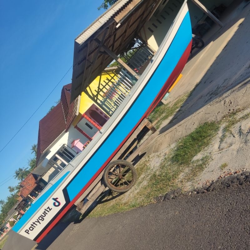 Kapal Perahu Full Fiber Glass 5M X 1.35M Cetakan Rapi Model Sayap Terbaru Fiber Boat Fishing Sailing