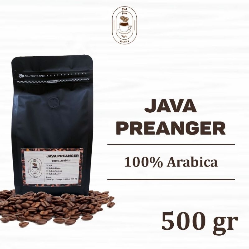 

Kopi Arabika Java Preanger Arabica Coffee Roast Beans 500gr Biji Bubuk