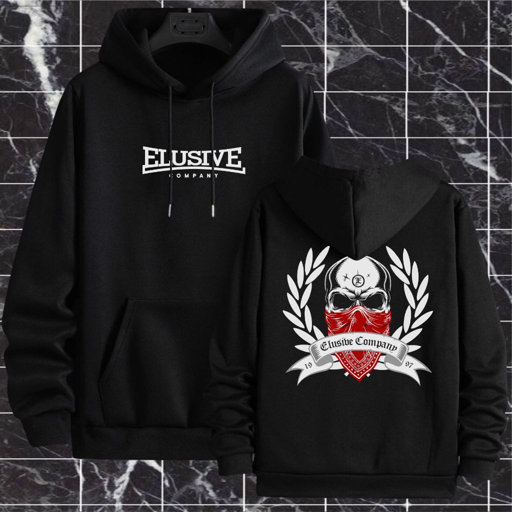 ELUSIVE - HOODIE CASUAL BOLA HUDY JUMPER JAKET PRIA SWEATER DISTRO