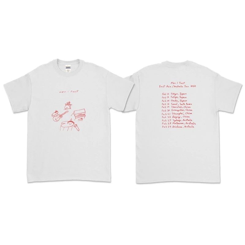 MEN I TRUST - TOUR 2020 T-SHIRT ( DEPAN BELAKANG )