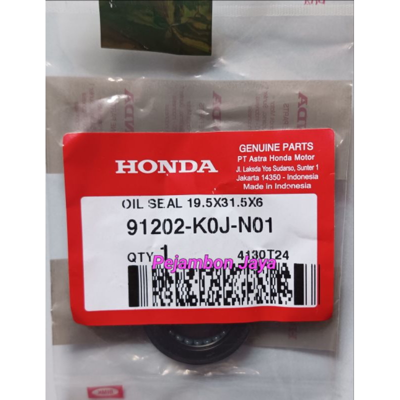 91202K0JN01 OIL SEAL 19.5X31.5X6