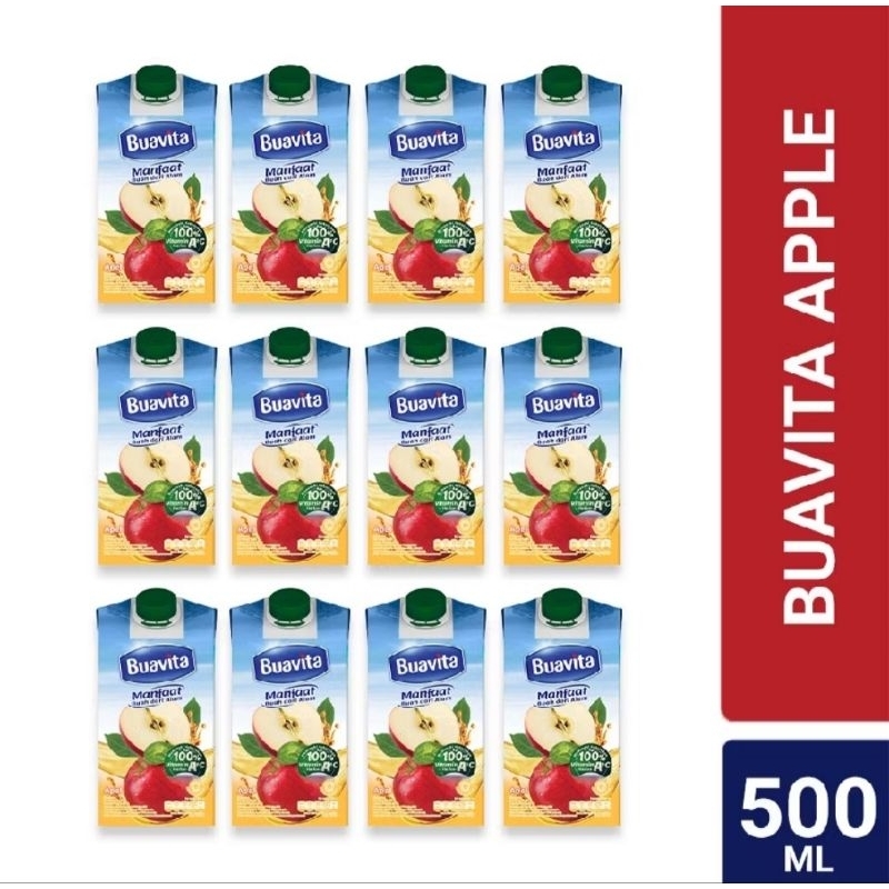 

Buavita Jus Buah Asli Apel 500 ml x 12pcs