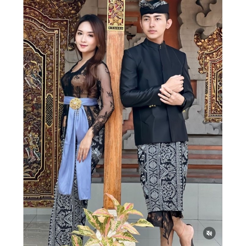 Set Songket Couple Bordir Premium Metalik // Set Couple Bordir Songket Bali