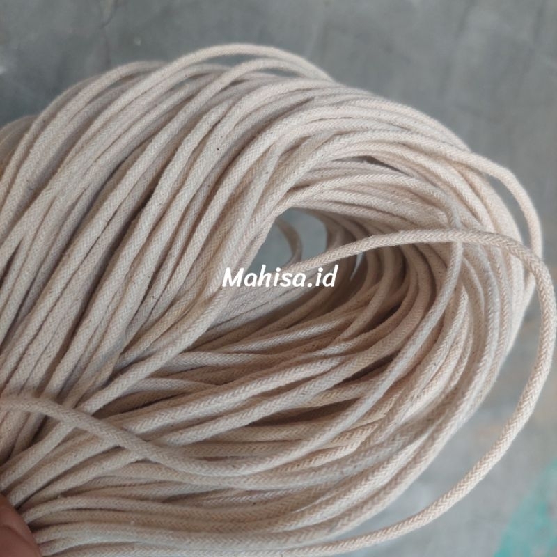 Partenzil Tali Macrame Braided Kepang 2,5Mm Tali Katun Kepang Tali Kur Full Katun Tali Paperbag Tali