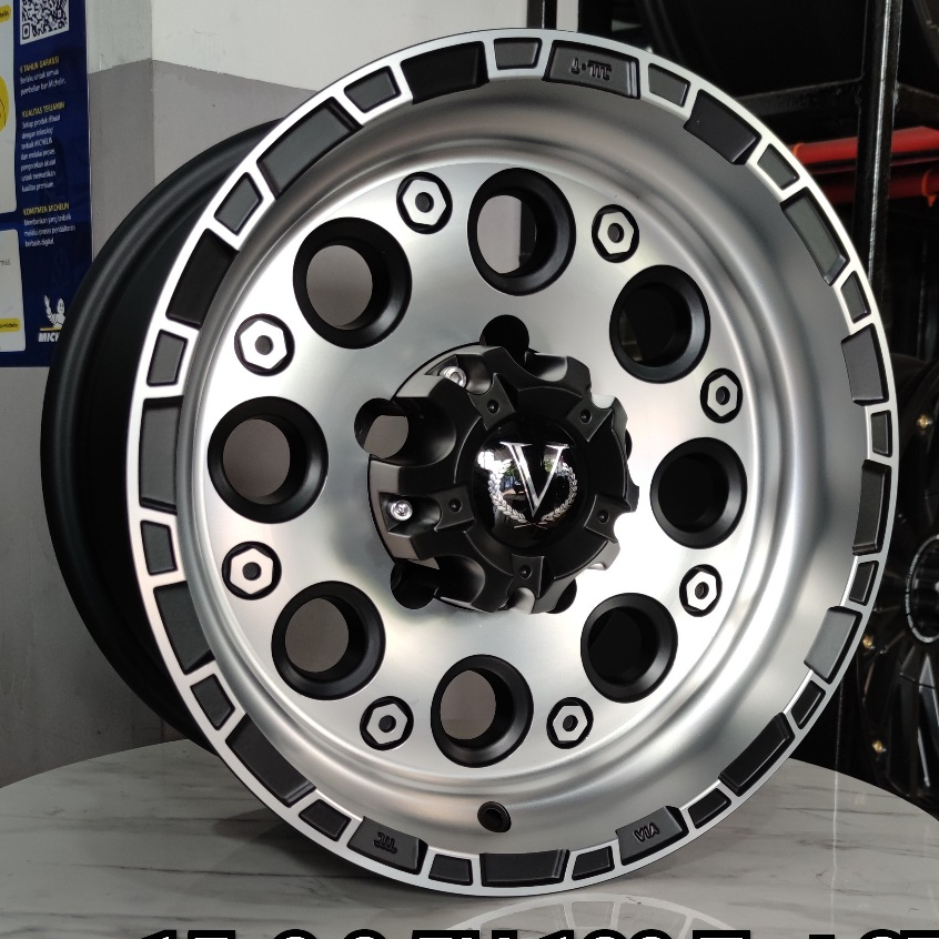4pcs Velg mobil Mickey Thomson 521 15x8.0 5h 114.3 et-27 Ring 15 lebar 8 inci  Terios Hilux Single C