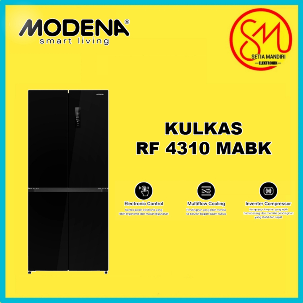 Kulkas 4 Pintu MODENA RF 4310 MABK 431 Liter - GARANSI RESMI