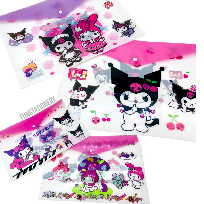 

(F4) MAP KANCING HORIZONTAL 2023 SANRIO / DOCUMENT BAG PLASTIK